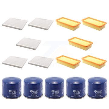 5x Air + 5x Cabin + 5x Engine Oil Filter (15 Total) Kit For Hyundai Accent KFM-102818