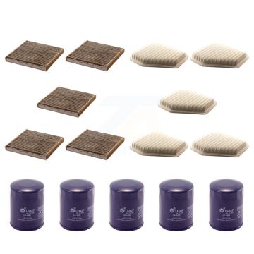5x Air + 5x Cabin + 5x Engine Oil Filter (15 Total) Kit For Toyota Corolla Matrix RAV4 xB KFM-102823