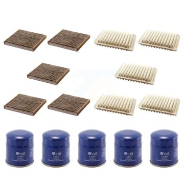 5x Air + 5x Cabin + 5x Engine Oil Filter (15 Total) Kit For Toyota Corolla Yaris iM KFM-102824