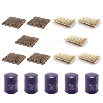 5x Air + 5x Cabin + 5x Engine Oil Filter (15 Total) Kit For Toyota Camry KFM-102836