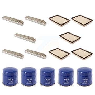 5x Air + 5x Cabin + 5x Engine Oil Filter (15 Total) Kit For Jeep Grand Cherokee KFM-102858