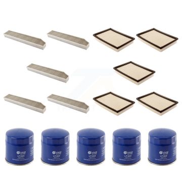 5x Air + 5x Cabin + 5x Engine Oil Filter (15 Total) Kit For Jeep Grand Cherokee 3.7L KFM-102860