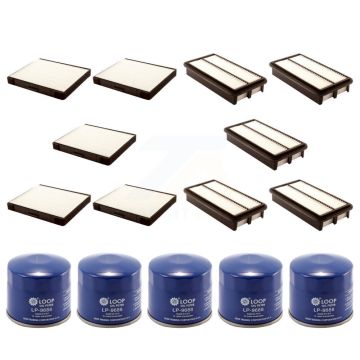 5x Air + 5x Cabin + 5x Engine Oil Filter (15 Total) Kit For 2006 Kia Sedona KFM-102871