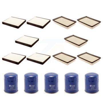 5x Air + 5x Cabin + 5x Engine Oil Filter (15 Total) Kit For 2003 Hyundai Tiburon 2.0L KFM-102872