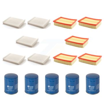 5x Air + 5x Cabin + 5x Engine Oil Filter (15 Total) Kit For 2010-2012 Ford Fusion 3.0L KFM-102879