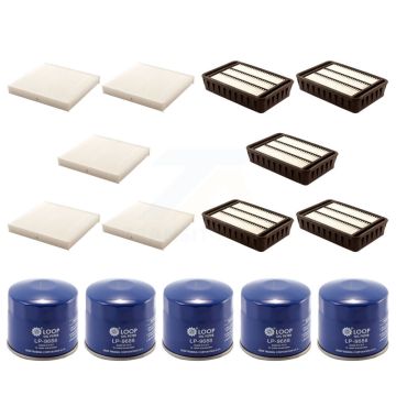 5x Air + 5x Cabin + 5x Engine Oil Filter (15 Total) Kit For Mitsubishi Lancer Outlander KFM-102890
