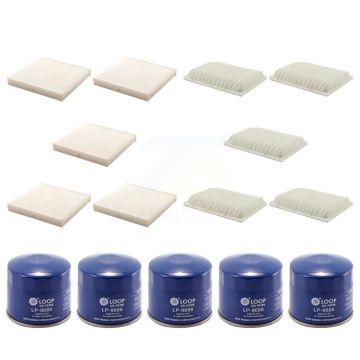 5x Air + 5x Cabin + 5x Engine Oil Filter (15 Total) Kit For 2014 Mitsubishi Lancer 2.0L KFM-102892