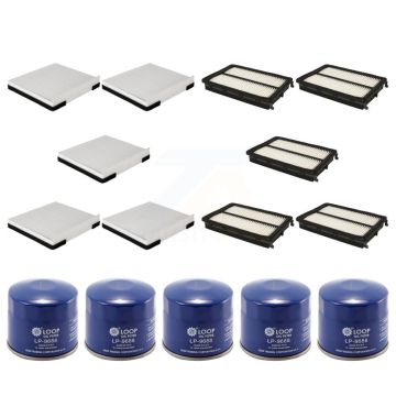 5x Air + 5x Cabin + 5x Engine Oil Filter (15 Total) Kit For 2019-2020 Hyundai Santa Fe KFM-102902