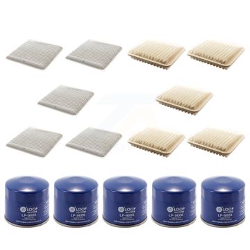5x Air + 5x Cabin + 5x Engine Oil Filter (15 Total) Kit For 06-12 Mitsubishi Galant 2.4L KFM-102965