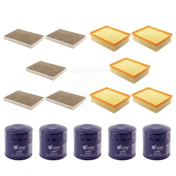 5x Air + 5x Cabin + 5x Engine Oil Filter (15 Total) Kit For Audi A4 Quattro 3.0L KFM-102990