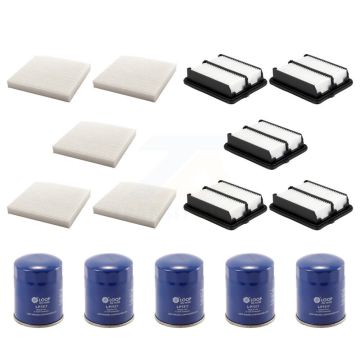 5x Air + 5x Cabin + 5x Engine Oil Filter (15 Total) Kit For 2010-2014 Honda Insight KFM-102995