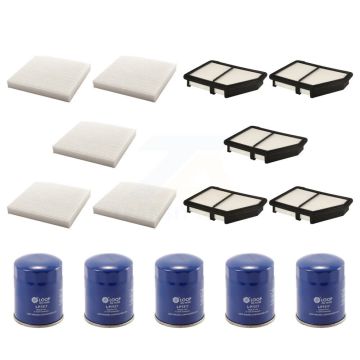5x Air + 5x Cabin + 5x Engine Oil Filter (15 Total) Kit For Honda Civic HR-V KFM-102999