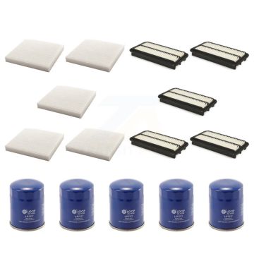 5x Air + 5x Cabin + 5x Engine Oil Filter (15 Total) Kit For Honda Odyssey Acura TLX KFM-103003