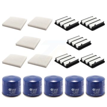 5x Air + 5x Cabin + 5x Engine Oil Filter (15 Total) Kit For 2023 Acura Integra KFM-103011