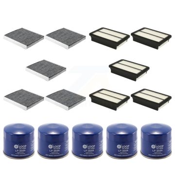 5x Air + 5x Cabin + 5x Engine Oil Filter (15 Total) Kit For 2018-2021 Hyundai Kona KFM-103016