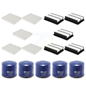 5x Air + 5x Cabin + 5x Engine Oil Filter (15 Total) Kit For Kia Seltos KFM-103017