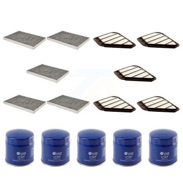 5x Air + 5x Cabin + 5x Engine Oil Filter (15 Total) Kit For GMC Acadia Buick Enclave 3.6L KFM-103024