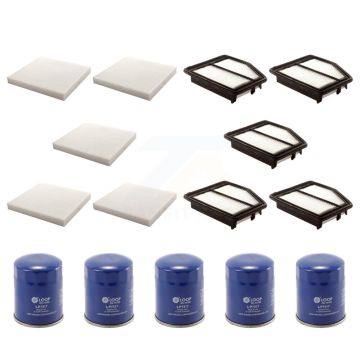 5x Air + 5x Cabin + 5x Engine Oil Filter (15 Total) Kit For Honda Civic Acura ILX KFM-103030