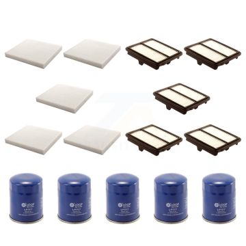 5x Air + 5x Cabin + 5x Engine Oil Filter (15 Total) Kit For Honda Civic Acura ILX 1.5L KFM-103032