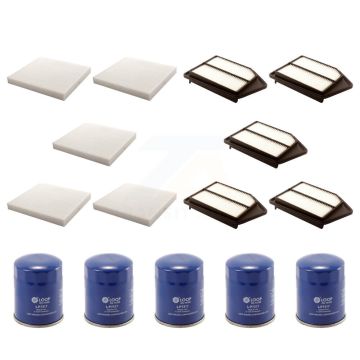5x Air + 5x Cabin + 5x Engine Oil Filter (15 Total) Kit For Honda Accord Acura TLX 2.4L KFM-103043