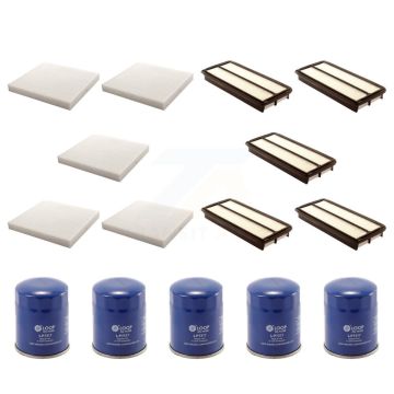 5x Air + 5x Cabin + 5x Engine Oil Filter (15 Total) Kit For Honda Accord Acura TL RL KFM-103055