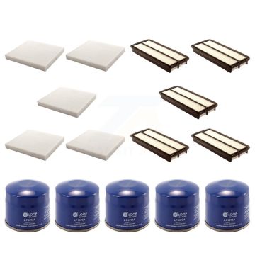 5x Air + 5x Cabin + 5x Engine Oil Filter (15 Total) Kit For 2005 Acura RL 3.5L KFM-103057