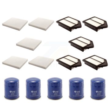 5x Air + 5x Cabin + 5x Engine Oil Filter (15 Total) Kit For 2010-2011 Honda CR-V KFM-103062