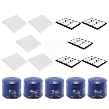 5x Air + 5x Cabin + 5x Engine Oil Filter (15 Total) Kit For Kia Niro Hyundai Ioniq 1.6L KFM-103063