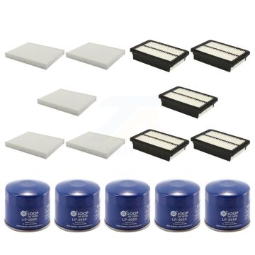 5x Air + 5x Cabin + 5x Engine Oil Filter (15 Total) Kit For Hyundai Elantra Kia Forte GT KFM-103065