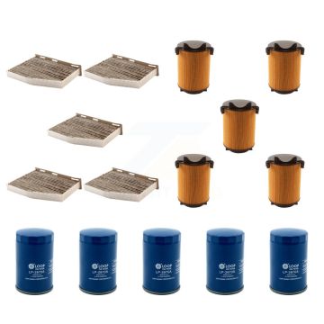5x Air + 5x Cabin + 5x Engine Oil Filter (15 Total) Kit For Volkswagen Jetta KFM-103068