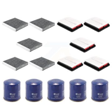 5x Air + 5x Cabin + 5x Engine Oil Filter (15 Total) Kit For Nissan Kicks Versa 1.6L KFM-103127