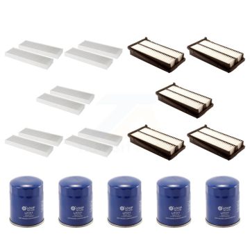 5x Air + 5x Cabin + 5x Engine Oil Filter (15 Total) Kit For 2003 Acura TL Base with 3.2L KFM-103133