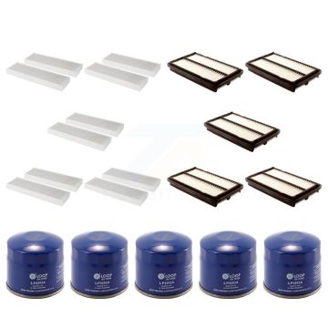 5x Air + 5x Cabin + 5x Engine Oil Filter (15 Total) Kit For 1998-2002 Honda Accord 2.3L KFM-103134