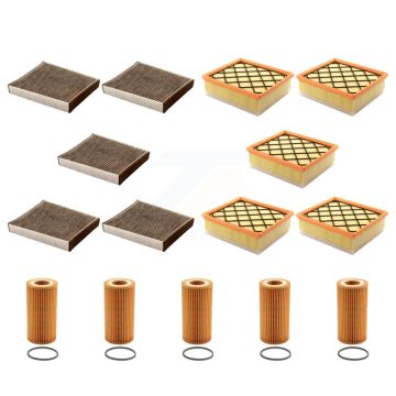5x Air + 5x Cabin + 5x Engine Cartridge Oil Filter (15 Total) Kit For Volvo S40 C30 V50 KFM-103137