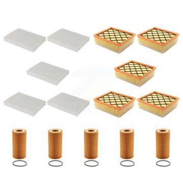 5x Air + 5x Cabin + 5x Engine Cartridge Oil Filter (15 Total) Kit For Volvo S60 XC60 V60 KFM-103139