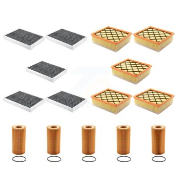 5x Air + 5x Cabin + 5x Engine Cartridge Oil Filter (15 Total) Kit For Volvo XC60 S60 V60 KFM-103140