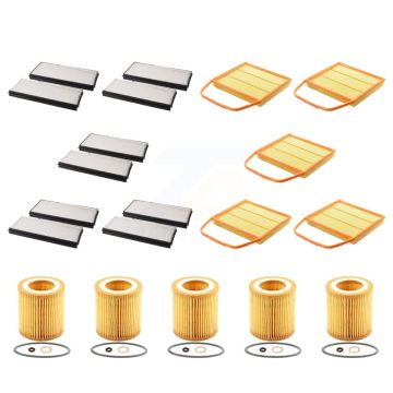 5x Air + 5x Cabin + 5x Engine Cartridge Oil Filter (15 Total) Kit For BMW 535i xDrive GT KFM-103147