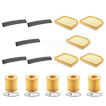 5x Air + 5x Cabin + 5x Engine Cartridge Oil Filter (15 Total) Kit For 07-10 BMW X3 3.0L KFM-103160