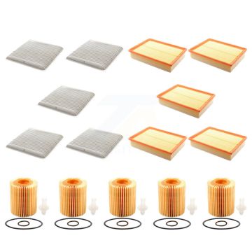 5x Air + 5x Cabin + 5x Engine Cartridge Oil Filter (15 Total) Kit For Toyota FJ Cruiser KFM-103161