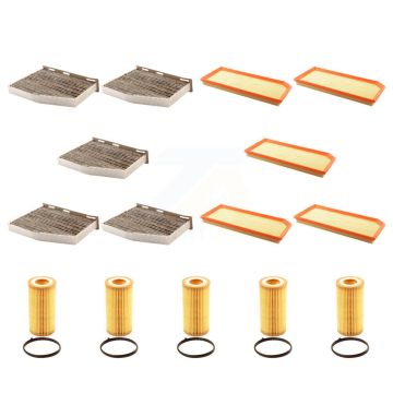 5x Air + 5x Cabin + 5x Engine Cartridge Oil Filter (15 Total) Kit For Volkswagen Jetta A3 KFM-103182