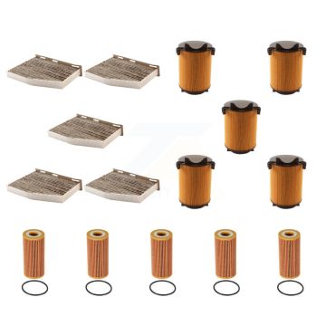 5x Air + 5x Cabin + 5x Engine Cartridge Oil Filter (15 Total) Kit For Volkswagen Jetta KFM-103184