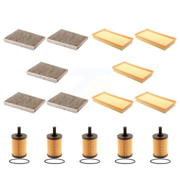 5x Air + 5x Cabin + 5x Engine Cartridge Oil Filter (15 Total) Kit For Volkswagen Jetta TT KFM-103187