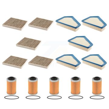 5x Air + 5x Cabin + 5x Engine Cartridge Oil Filter (15 Total) Kit For Cadillac CTS KFM-103190