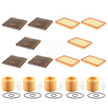 5x Air + 5x Cabin + 5x Engine Cartridge Oil Filter (15 Total) Kit For Toyota RAV4 Camry KFM-103201