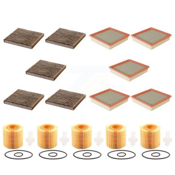 5x Air + 5x Cabin + 5x Engine Cartridge Oil Filter (15 Total) Kit For Toyota Highlander KFM-103204