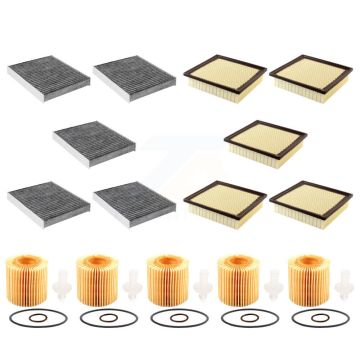 5x Air + 5x Cabin + 5x Engine Cartridge Oil Filter (15 Total) Kit For Lexus RX350 RX350L KFM-103206