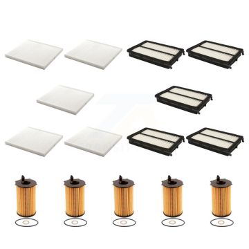 5x Air + 5x Cabin + 5x Engine Cartridge Oil Filter (15 Total) Kit For 15-18 Kia Sedona KFM-103211