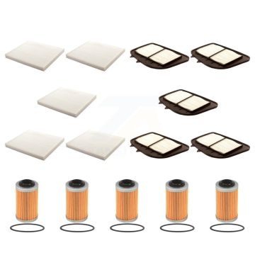 5x Air + 5x Cabin + 5x Engine Cartridge Oil Filter (15 Total) Kit For Cadillac STS SRX KFM-103217