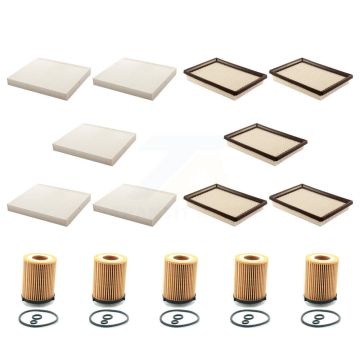 5x Air + 5x Cabin + 5x Engine Cartridge Oil Filter (15 Total) Kit For INFINITI Q50 2.0L KFM-103218