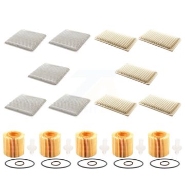 5x Air + 5x Cabin + 5x Engine Cartridge Oil Filter (15 Total) Kit For Toyota Sienna LE CE KFM-103232
